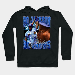 Bo Jackson Bo Knows Signature Vintage Legend Baseball Football Bootleg Rap Graphic Style Hoodie